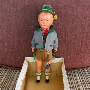 Vintage Gura Western Germany Bavarian Boy Doll
